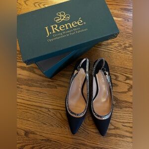 J.Renee Slingback Heels with Rhinestone Accents